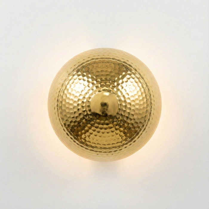 Opviq Lámpara de Pared de Metal Dorado